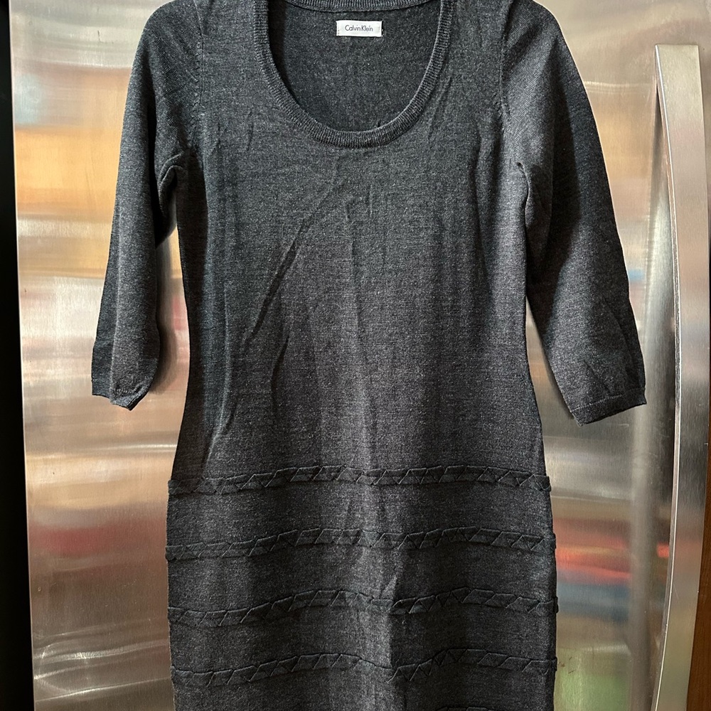 Calvin Klein Charcoal Knit Dress
